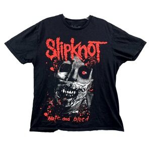 Slipknot Wait and Bleed T Shirt Mens Large Black Graphic Music Metal Band Tee
